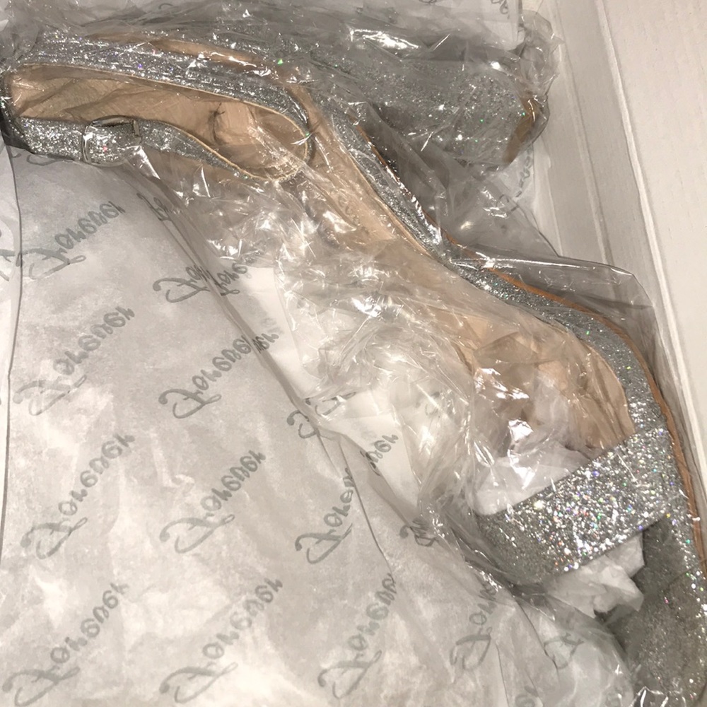 Silver high heels